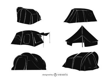 Camping Tent Silhouette Pack Camping Tent Silhouette Pack