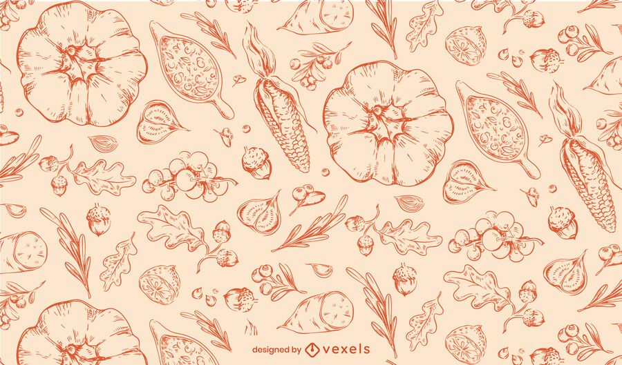 Thanksgiving hand drawn pattern Thanksgiving hand drawn pattern