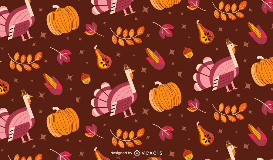Flat Thanksgiving Illustration Pattern Flat Thanksgiving Illustration Pattern