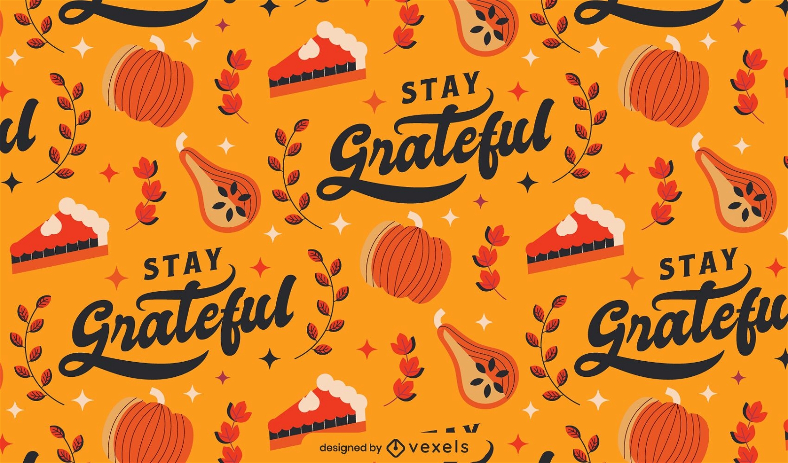 Grateful thanksgiving pattern design