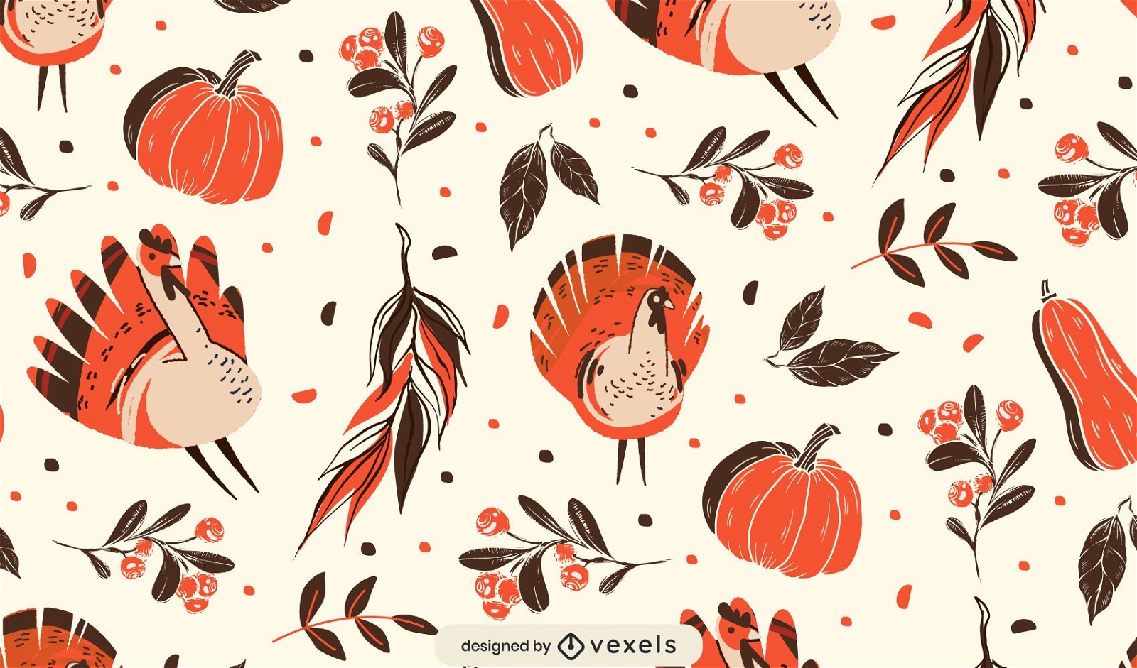 Diseño de patrón de otoño de acción de gracias