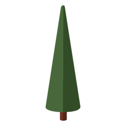 Abstract pine tree flat PNG Design