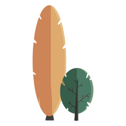 Diseño plano de árbol abstracto Diseño PNG