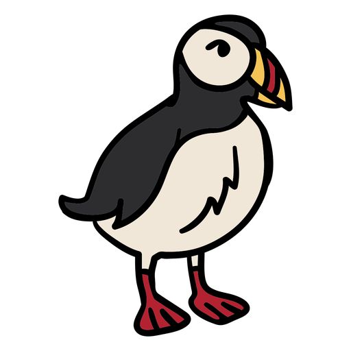 Atlantic puffin seabird hand drawn PNG Design