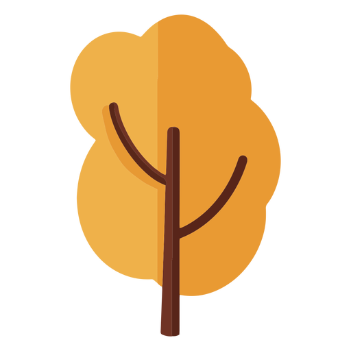 Diseño de árbol plano de otoño Diseño PNG
