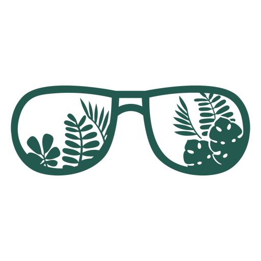 Flieger tropisches Design Sonnenbrille flach PNG-Design
