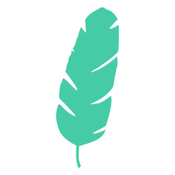 Silueta de árbol tropical de hoja de plátano Diseño PNG
