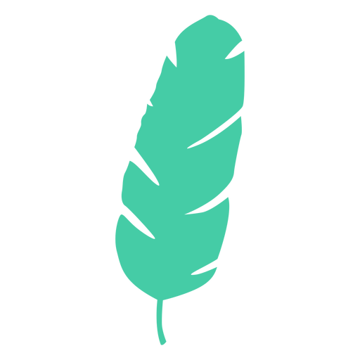 Silhueta de árvore tropical de folha de bananeira Desenho PNG