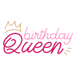 Cita de corona de reina de cumpleaños Diseño PNG