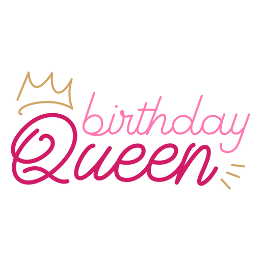 Download Birthday queen crown quote - Transparent PNG & SVG vector file