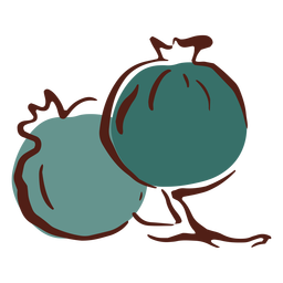 Dibujado a mano frutos rojos Diseño PNG