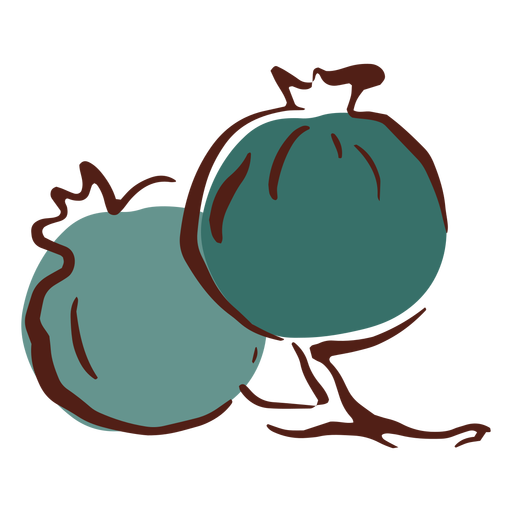 Blaue Beerenfrucht Hand gezeichnet PNG-Design
