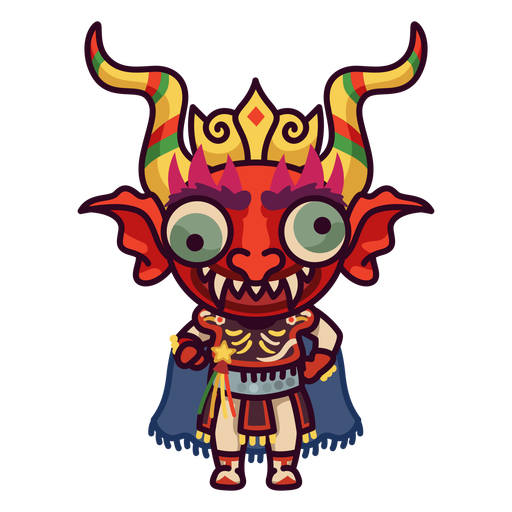 Bolivian devil costume character PNG Design