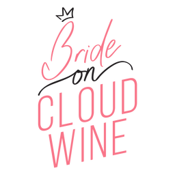 Novia en cita de vino de nube Diseño PNG