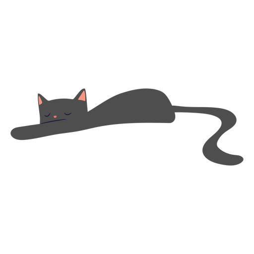 Katze schläft flach PNG-Design