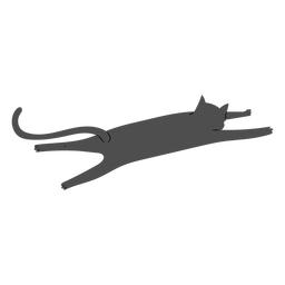 Diseño plano de estiramiento de gato Diseño PNG