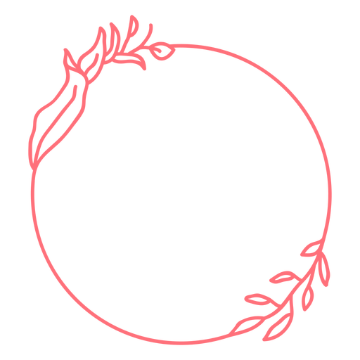 Quadro circular de vinil floral - Baixar PNG/SVG Transparente