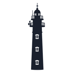 Klassische konische Leuchtturm-Silhouette PNG-Design