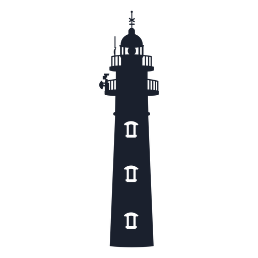 Klassische konische Leuchtturm-Silhouette