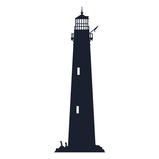 Classic lighthouse building silhouette PNG Design