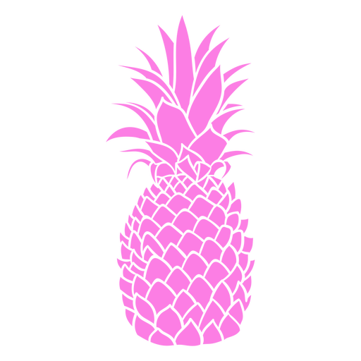Silhueta realista de abacaxi colorido Desenho PNG