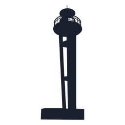 Konische Leuchtturm-Silhouette PNG-Design