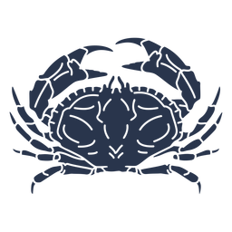 Crab silhouette ocean animal PNG Design
