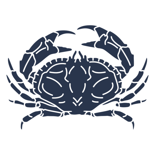Krabbenschattenbild-Meerestier PNG-Design