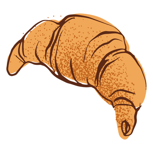 Croissant Sesam Hand gezeichnet PNG-Design
