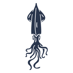Tintenfisch Molluske Silhouette PNG-Design