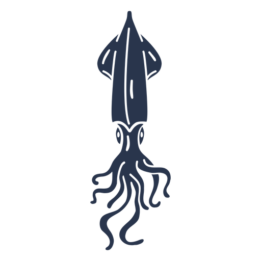 Cuttlefish mollusc silhouette PNG Design