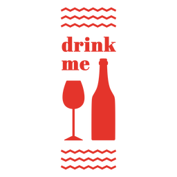 Bebeme bolsa de vino Diseño PNG
