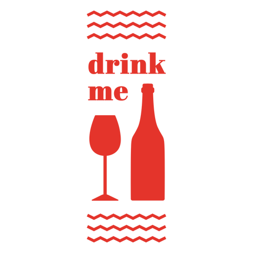 Drink me wine bag PNG Design