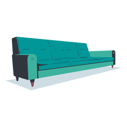 Flat sofa modern style PNG Design Transparent PNG