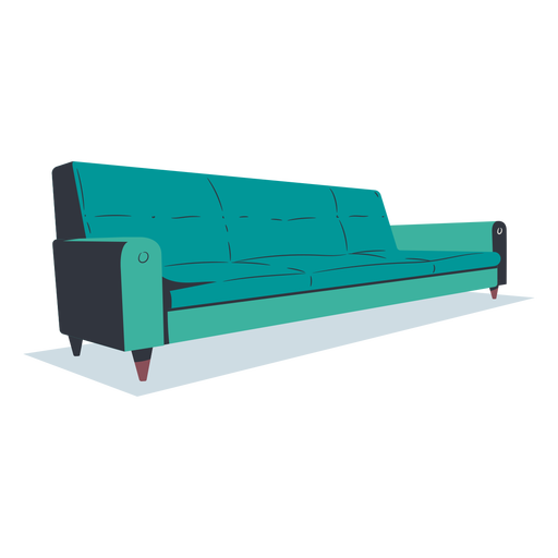 Flaches Sofa im modernen Stil PNG-Design