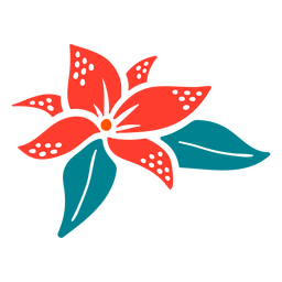 Blume tropische Art Hand gezeichnet PNG-Design