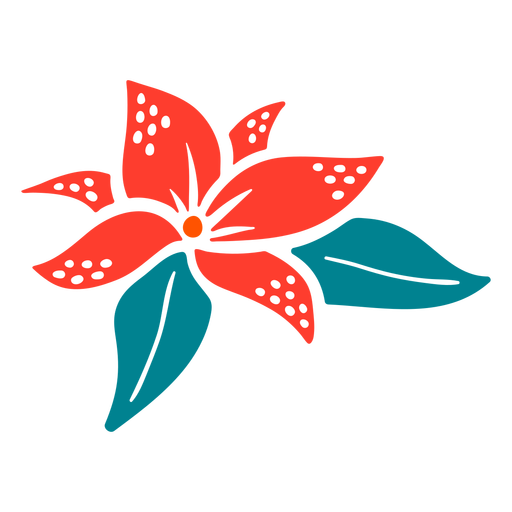 Flower tropical type hand drawn PNG Design