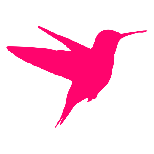 Silhueta de colibri voador Desenho PNG