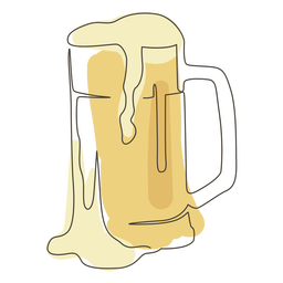 Espuma de cerveja em copo de cerveja Desenho PNG