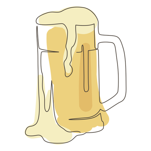 Espuma de cerveja em copo de cerveja Desenho PNG