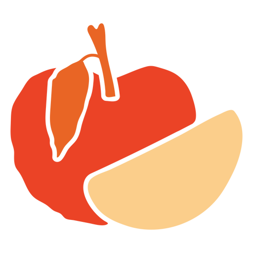 Fruta cortada iconos manzana Diseño PNG