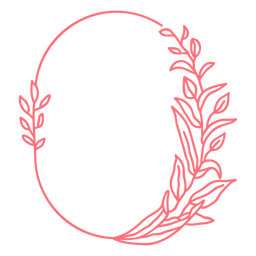 Geometrical figure oval ornament frame vinyl PNG Design