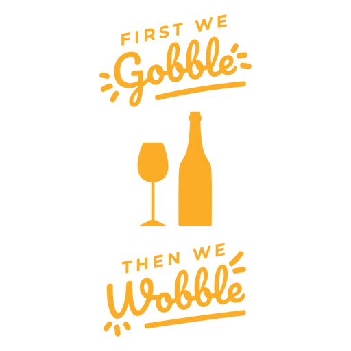 Gobble Wobble Weinbeutel Design PNG-Design