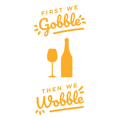 Gobble wobble wine bag design - Transparent PNG & SVG ...