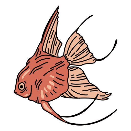 Goldfish Ocean Stroke Fish Transparent Png Svg Vector File