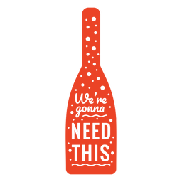 Necesitaré este diseño de bolsa de botella de vino Transparent PNG