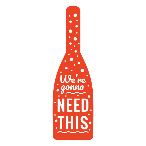 Vou precisar deste design de bolsa de garrafa de vinho Desenho PNG