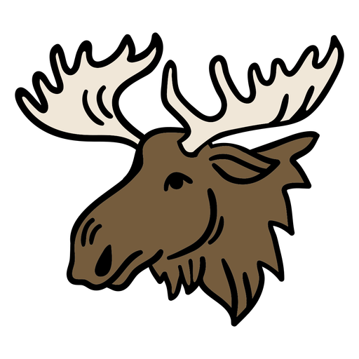 Hand drawn mooose head PNG Design