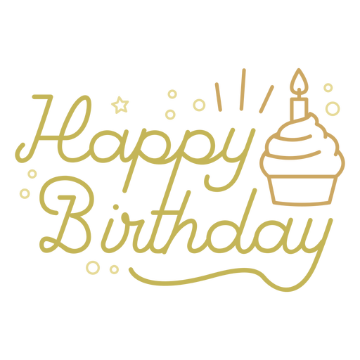 Alles Gute zum Geburtstag Cupcake Zitat PNG-Design