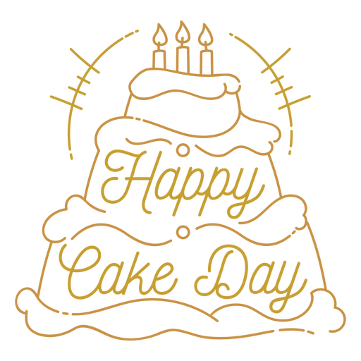 Citação de saudação de aniversário de feliz dia de bolo Desenho PNG